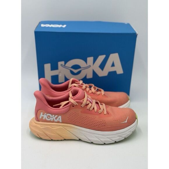 HOKA Women's Arahi 7 Running Shoes Papaya Coral New *READ* Size 7 $145 retail - Picture 3 of 11